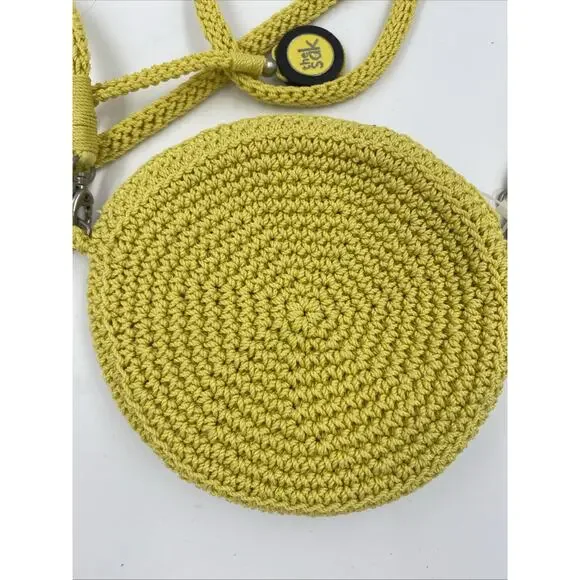 The Sak Women's Crochet Crossbody Bag Round Yellow California Cool - Picture 7 of 10
